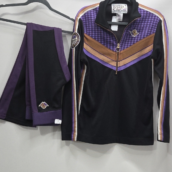 Roots Pants - Roots Purple and Black Sporting Goods Apparel